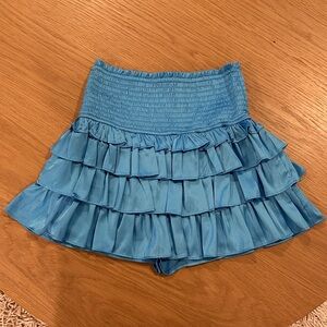 Satin Ruffle Skirt
Built in Short